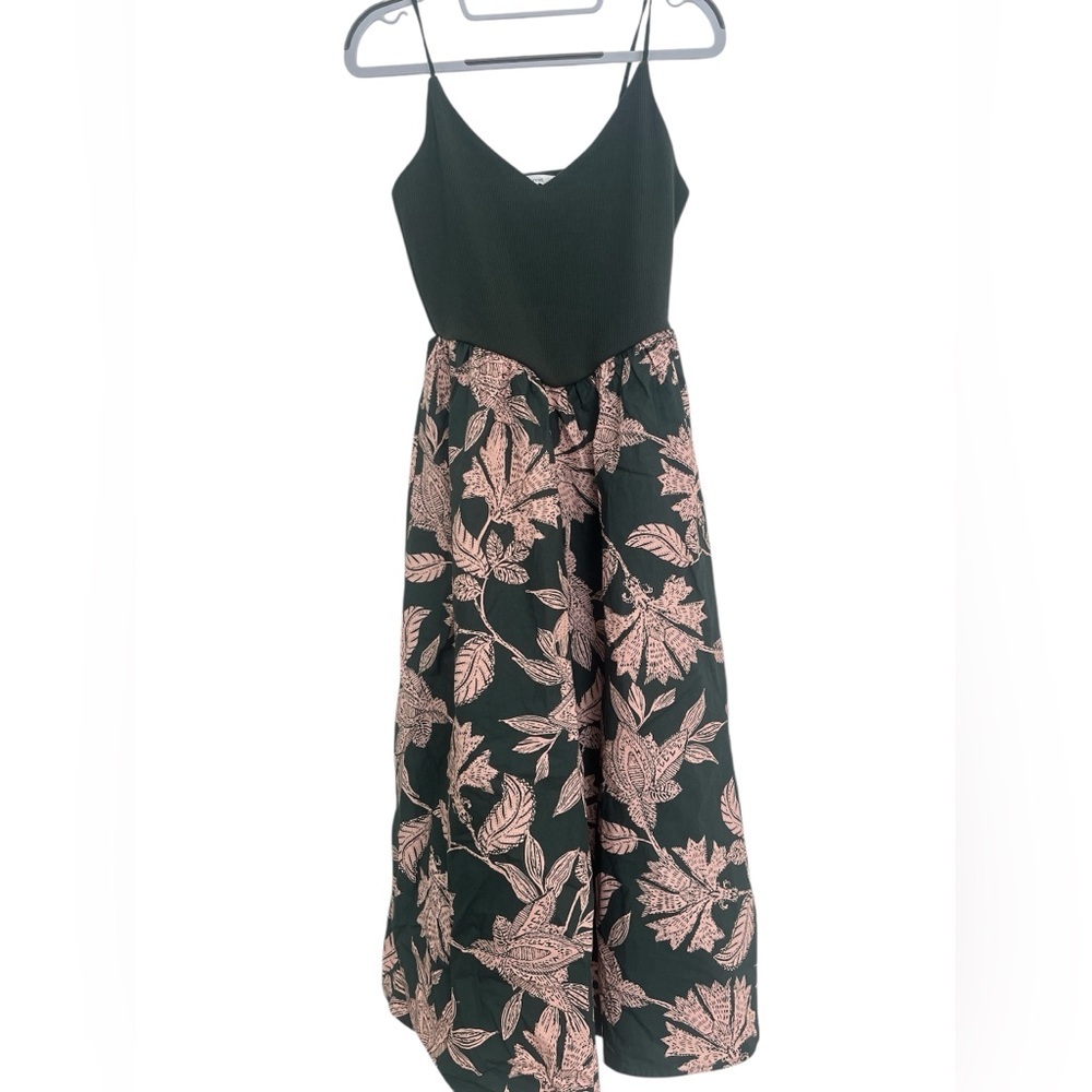 NWT Maurices Green Dress with Pink Flowers Size:Small